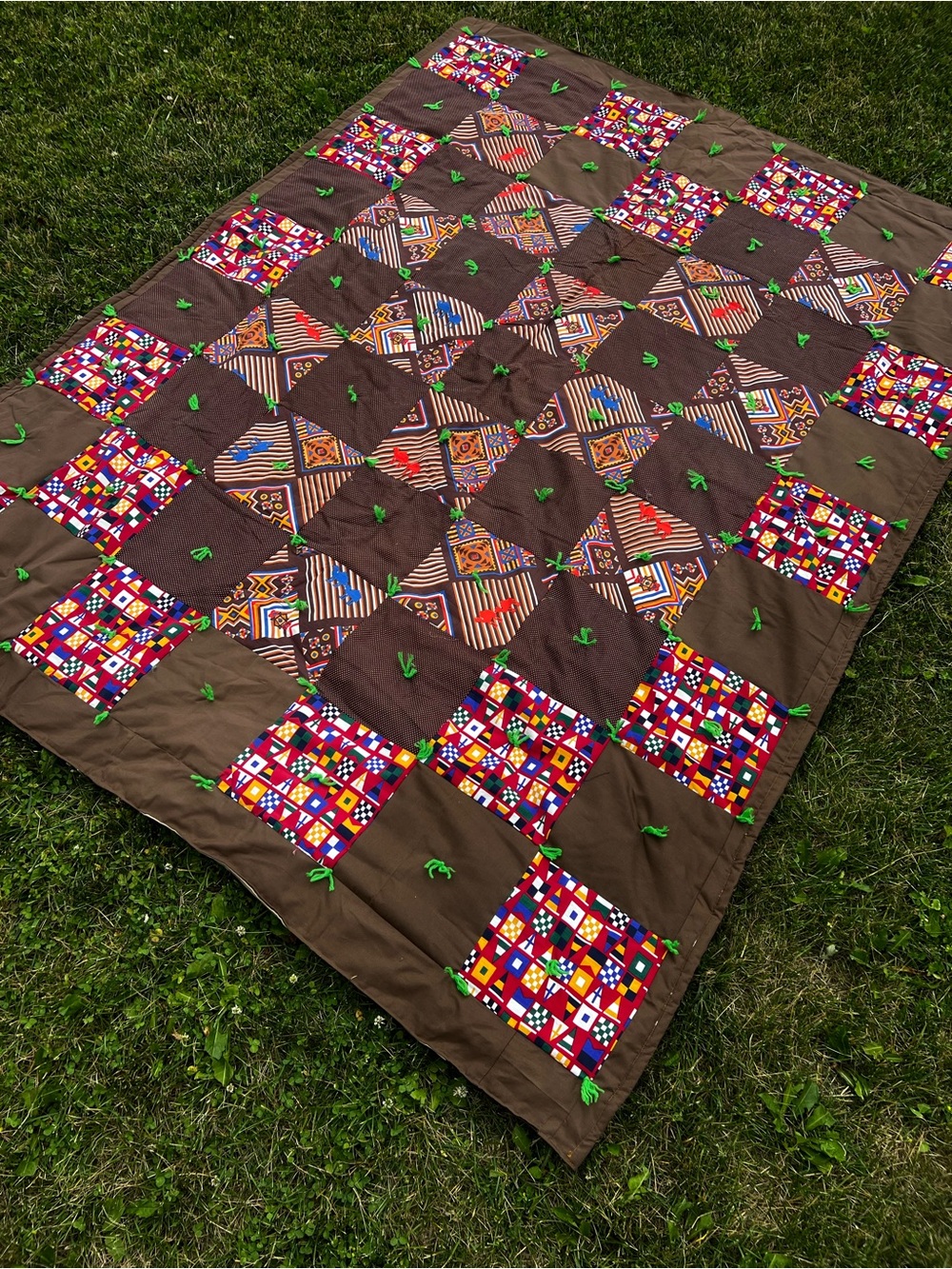 Vintage Handmade Quilted Blanket